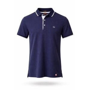 Evisu Navy Polo Shirt White Seagull Logo XL - FITS SMALL (17.5" Pit-to-Pit)